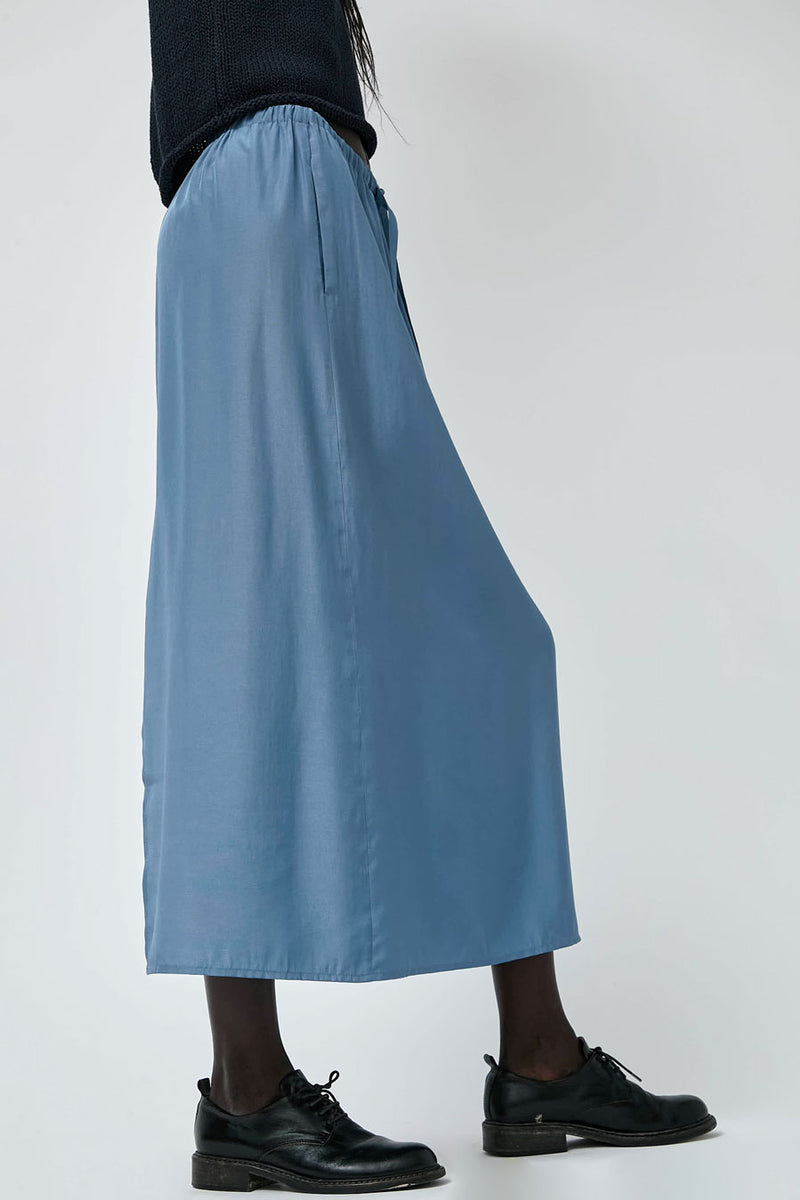 Mijeong Park Drawstring Midi Skirt in Blue