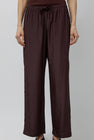 Mijeong Park Drawstring Wide Leg Pants in Dark Plum