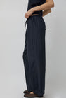 Mijeong Park Drawstring Wide Leg Pants in Navy