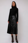 Mijeong Park Faux Leather Skirt in Black