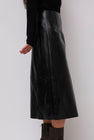 Mijeong Park Faux Leather Skirt in Black