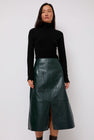 Mijeong Park Faux Leather Skirt in Green