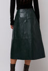 Mijeong Park Faux Leather Skirt in Green