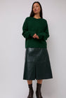 Mijeong Park Faux Leather Skirt in Green