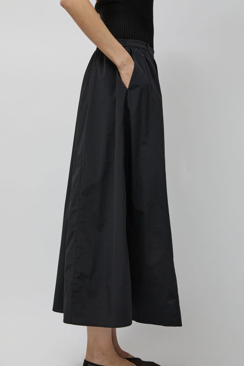 Mijeong Park Gathered Maxi Skirt in Black