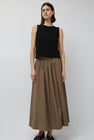 Mijeong Park Gathered Maxi Skirt in Light Brown