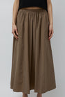 Mijeong Park Gathered Maxi Skirt in Light Brown