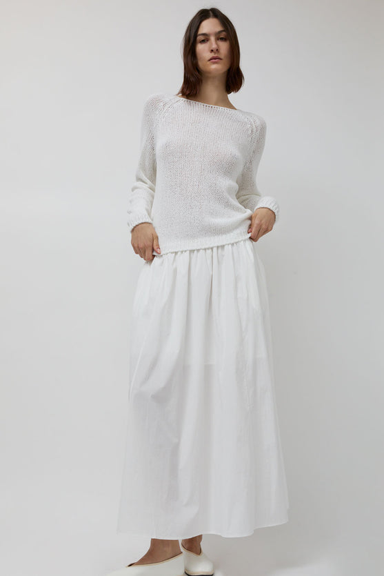 Mijeong Park Gathered Maxi Skirt in White