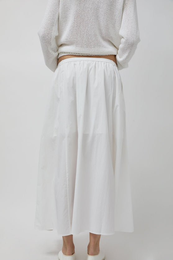 Mijeong Park Gathered Maxi Skirt in White