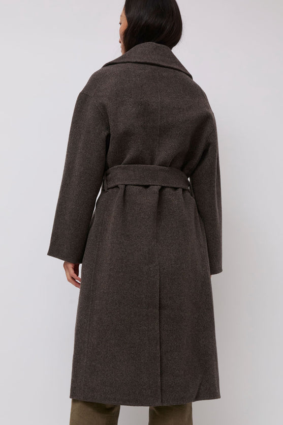 Mijeong Park Handmade Belted Wool Coat in Brown