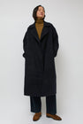 Mijeong Park Handmade Belted Wool Coat in Navy