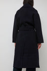 Mijeong Park Handmade Belted Wool Coat in Navy