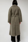 Mijeong Park Handmade Long Wool Coat in Khaki Gray