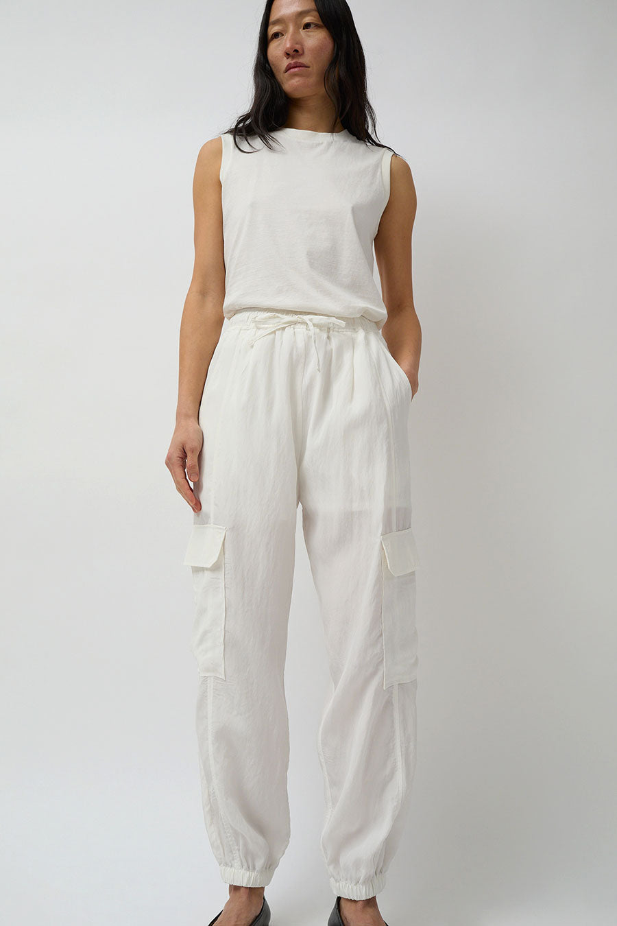 Mijeong Park Lightweight Cargo Pants in White