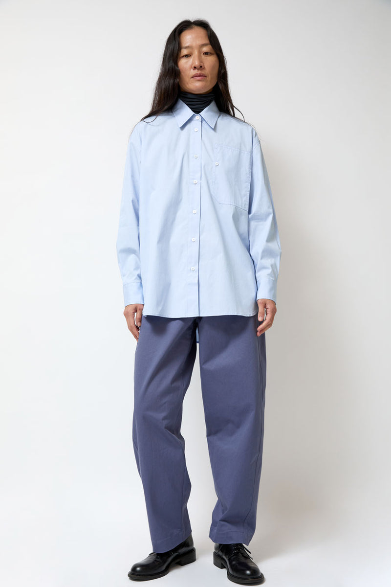 Mijeong Park Oversized Shirt in Light Blue