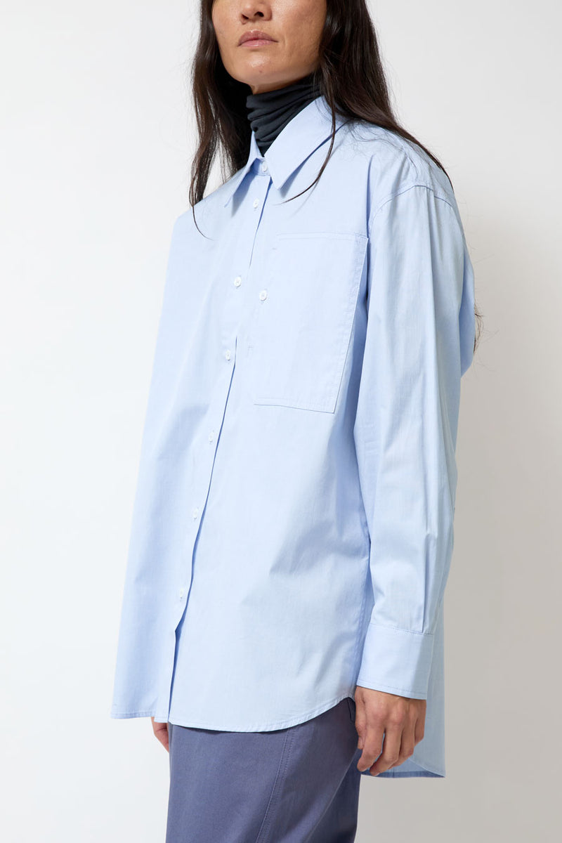 Mijeong Park Oversized Shirt in Light Blue