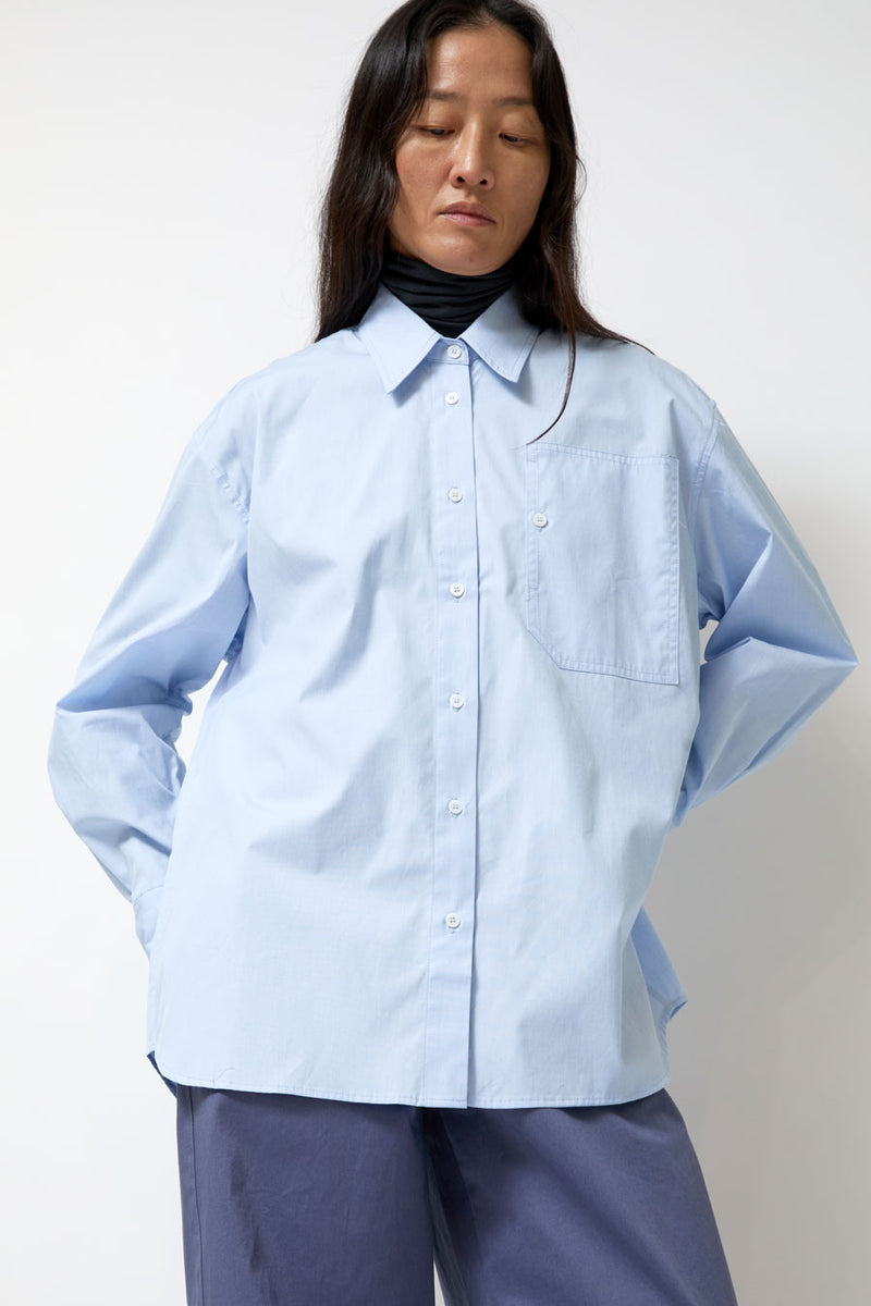 Mijeong Park Oversized Shirt in Light Blue