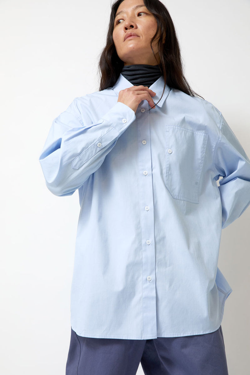 Mijeong Park Oversized Shirt in Light Blue