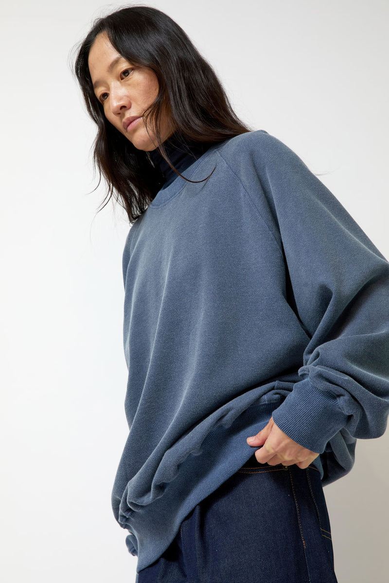 Mijeong Park Oversized Sweatshirt in Vintage Blue