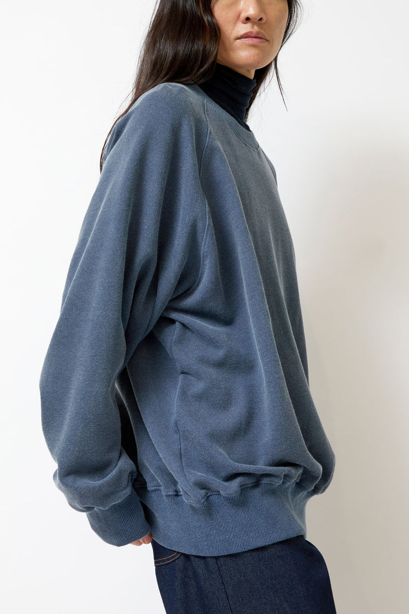 Mijeong Park Oversized Sweatshirt in Vintage Blue