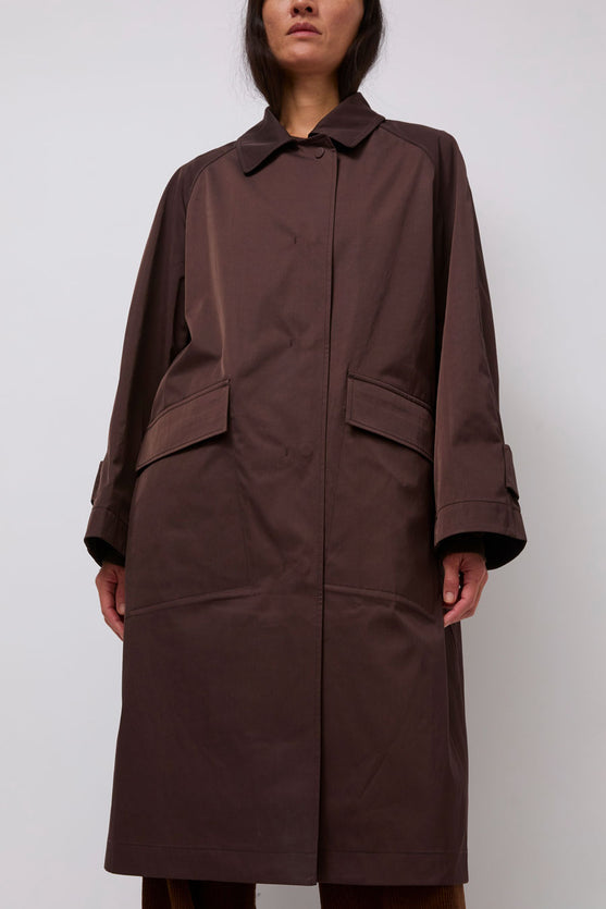 Mijeong Park Oversized Trench in Burgundy