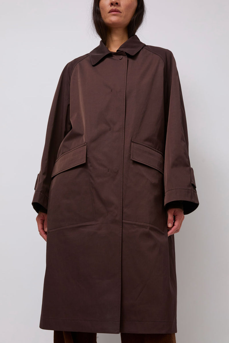 Mijeong Park Oversized Trench in Burgundy