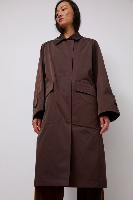 Mijeong Park Oversized Trench in Burgundy