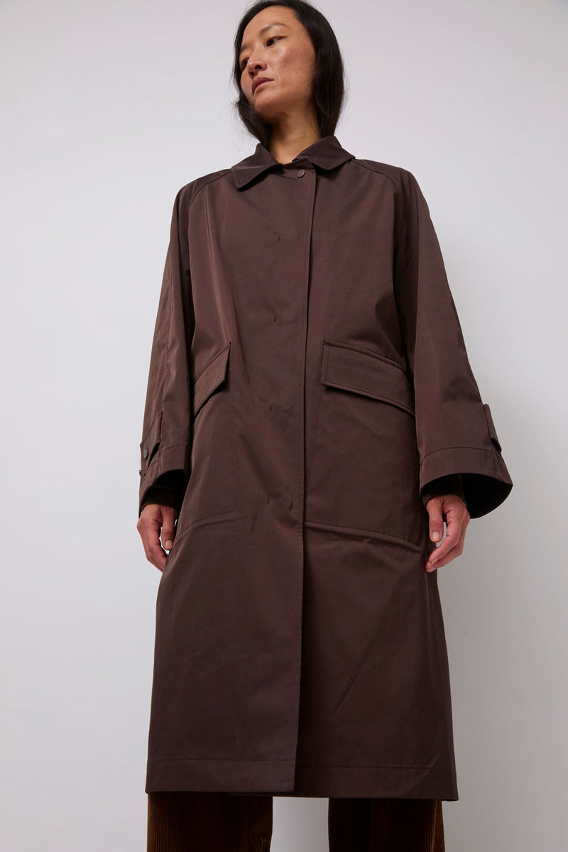 Mijeong Park Oversized Trench in Burgundy