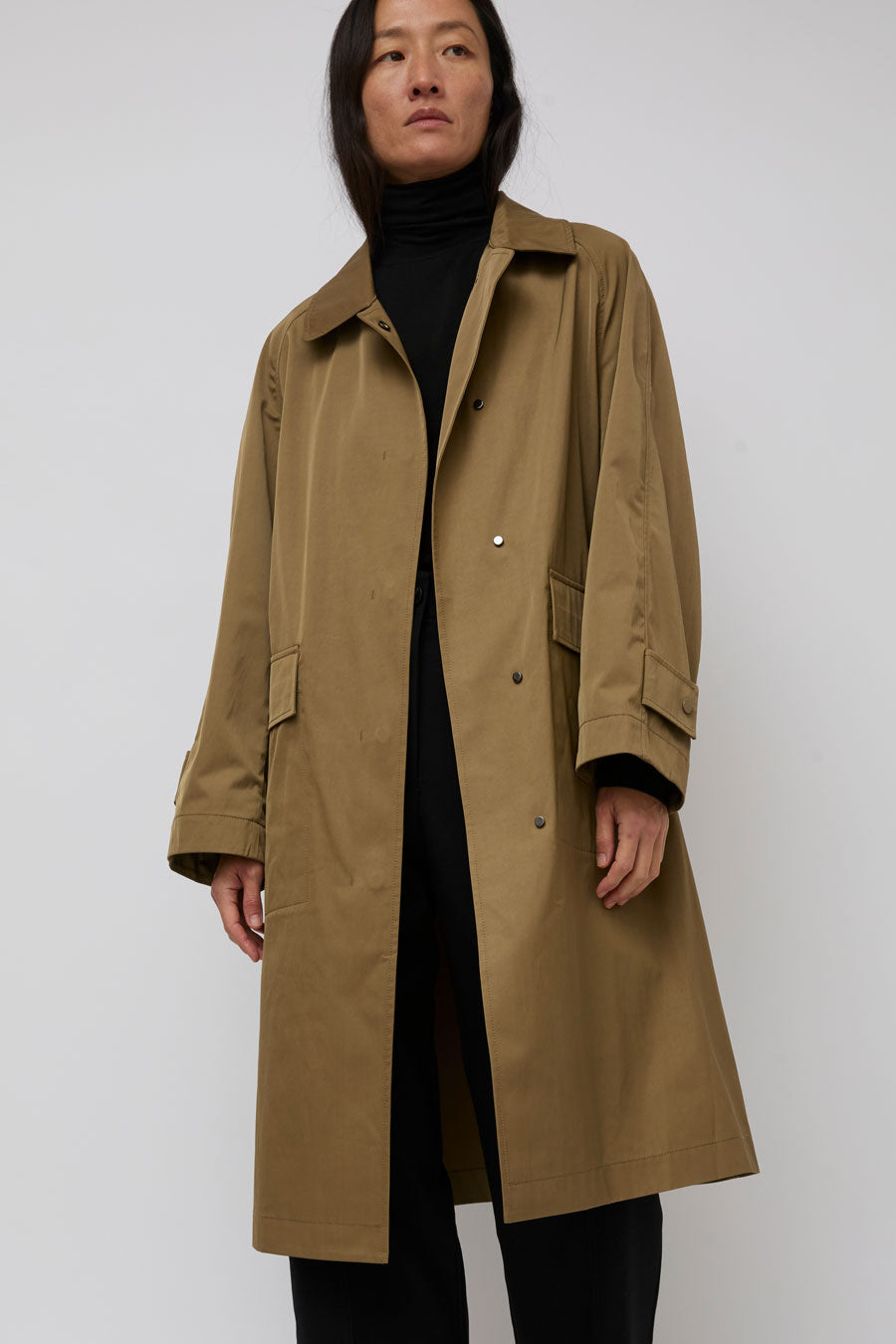 Mijeong Park Oversized Trench in Khaki