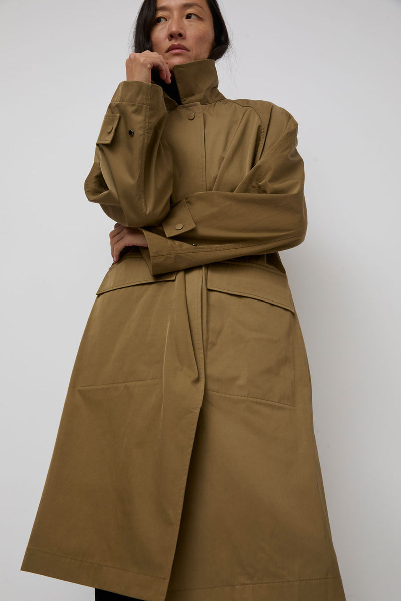Mijeong Park Oversized Trench in Khaki