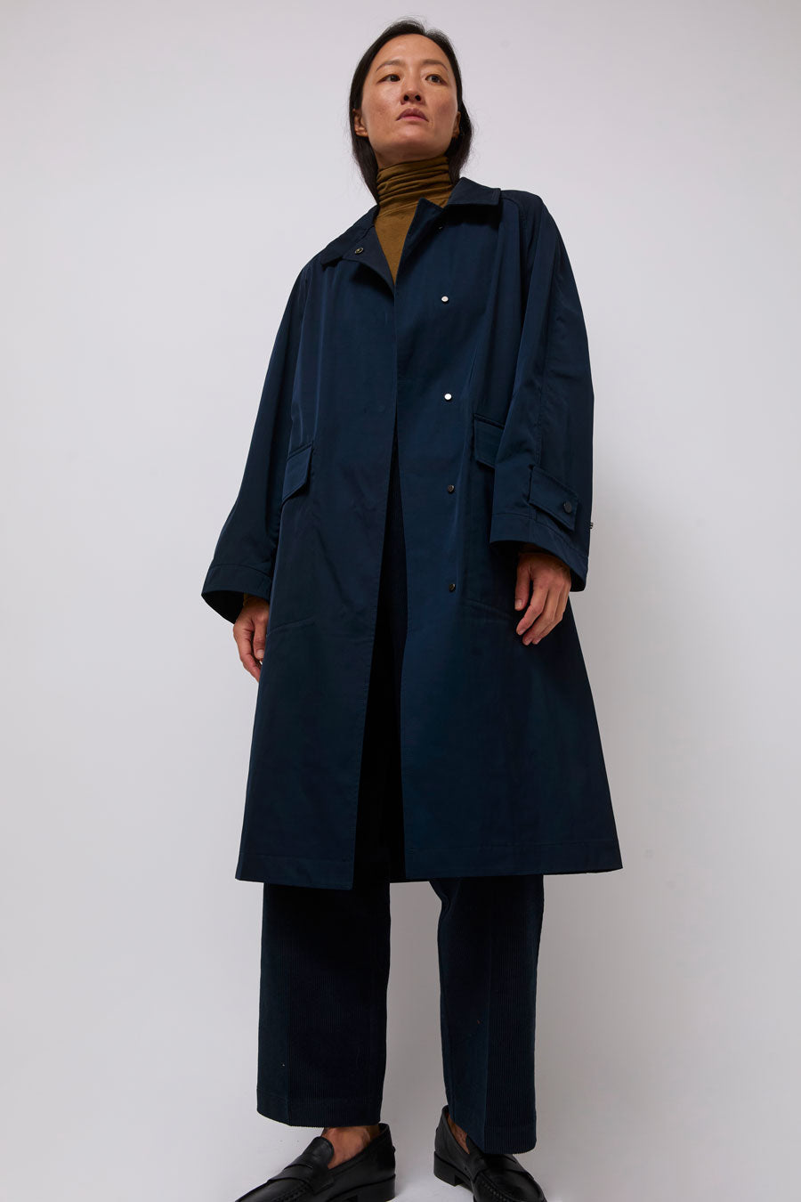 Mijeong Park Oversized Trench in Navy