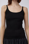 Mijeong Park Ribbed Knit Tank in Black