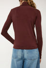 Mijeong Park Roll Neck Jersey Top in Burgundy