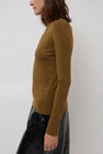 Mijeong Park Roll Neck Jersey Top in Light Brown
