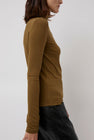 Mijeong Park Roll Neck Jersey Top in Light Brown