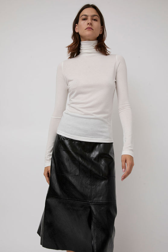 Mijeong Park Roll Neck Jersey Top in White