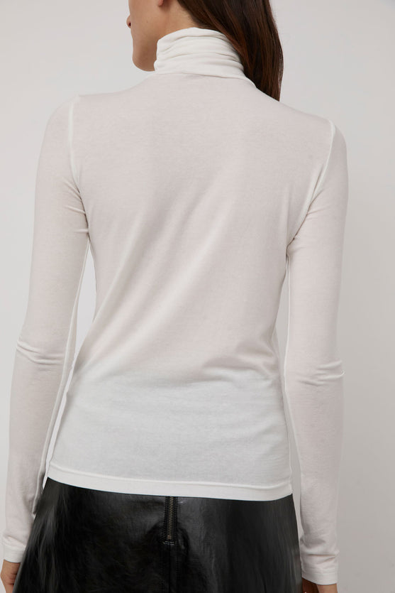 Mijeong Park Roll Neck Jersey Top in White
