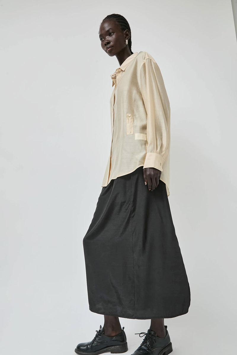 Mijeong Park Semi Sheer Shirt in Beige