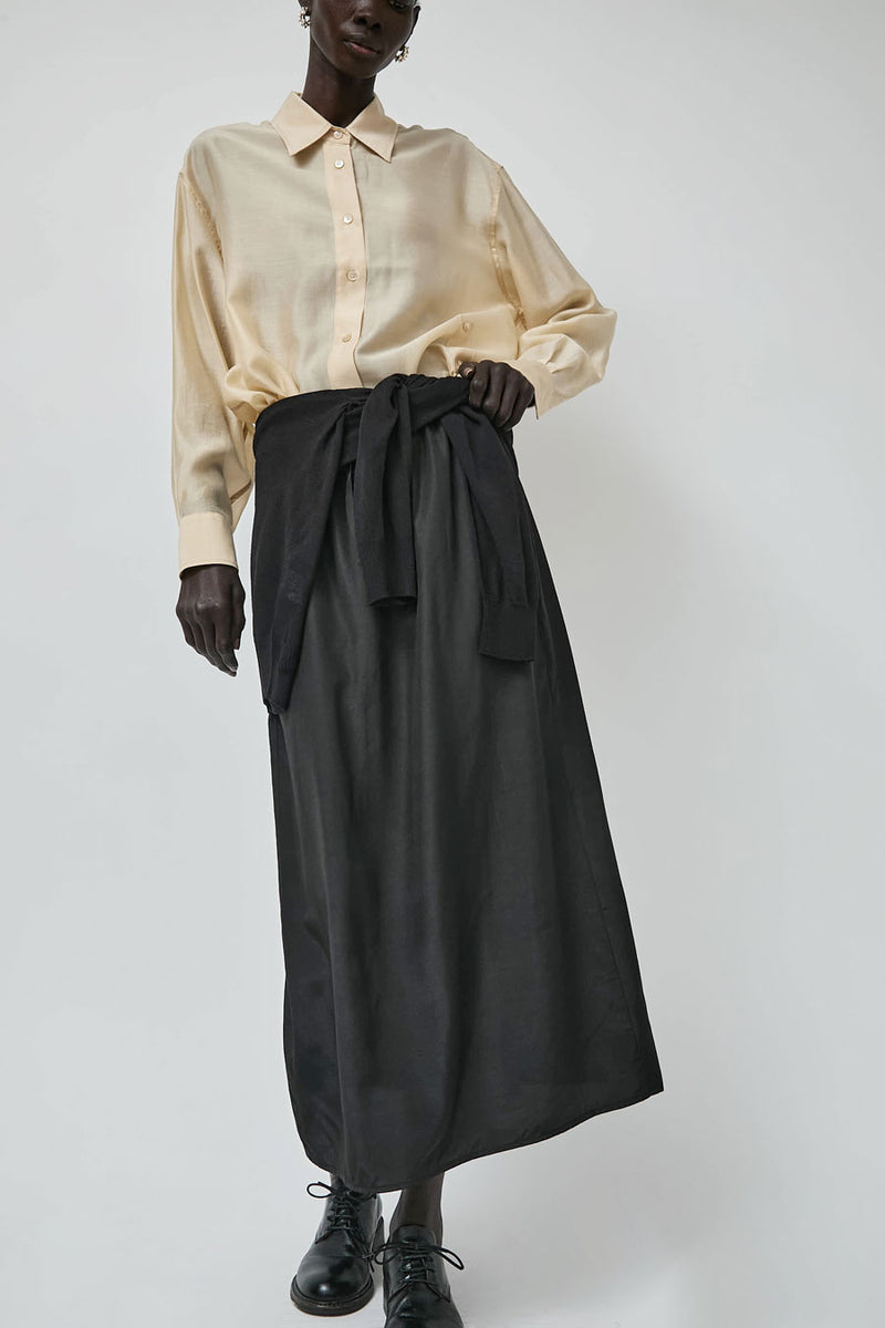 Mijeong Park Semi Sheer Shirt in Beige