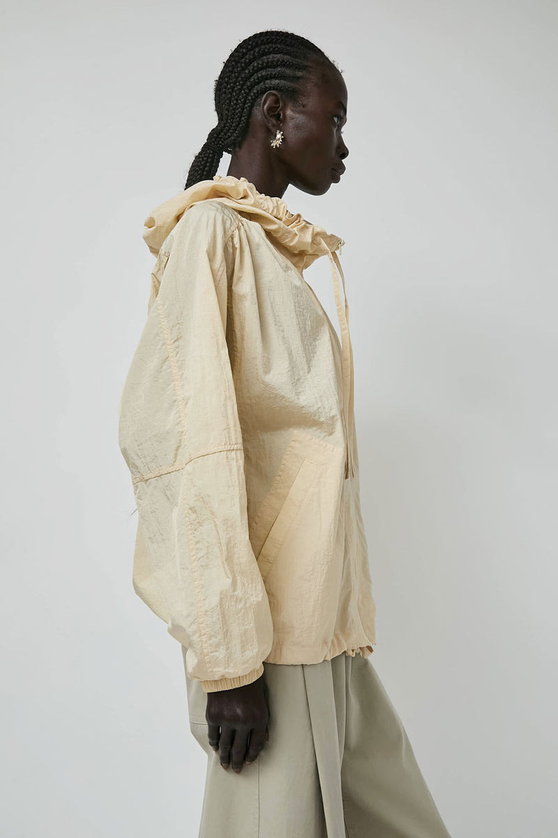 Mijeong Park Shirred Anorak in Cream
