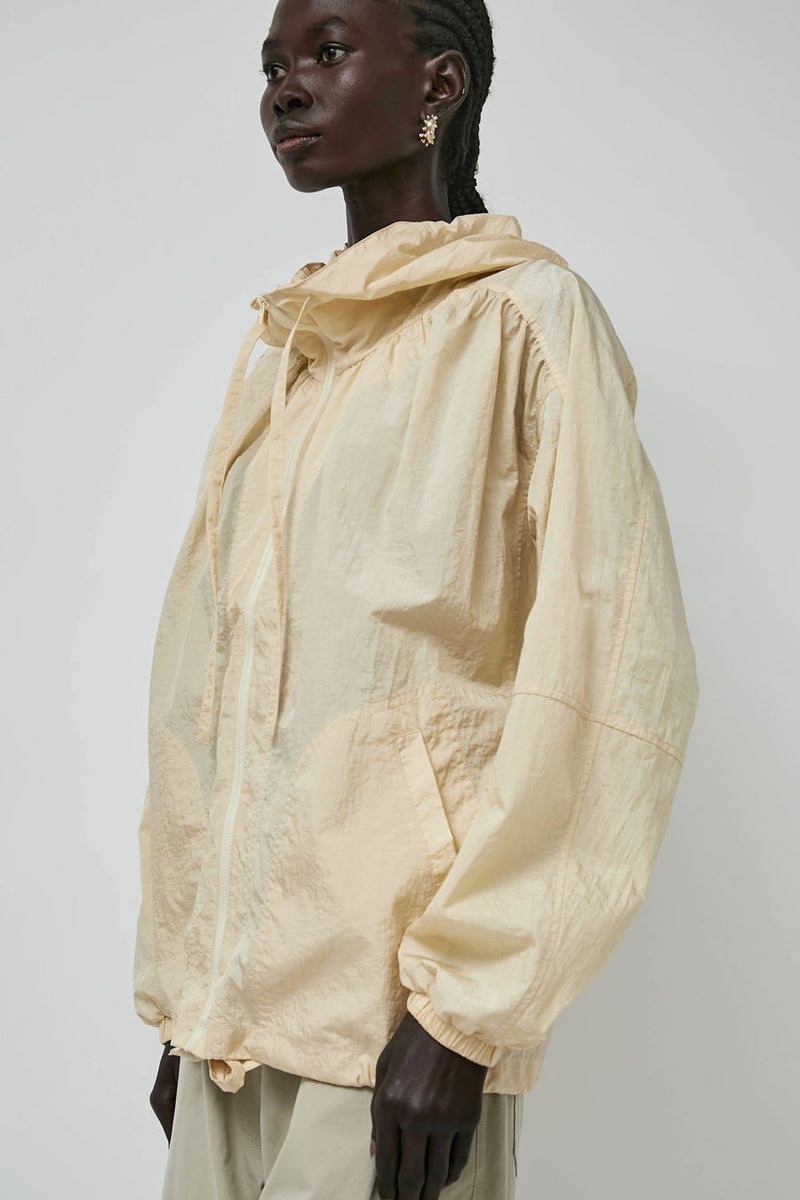 Mijeong Park Shirred Anorak in Cream