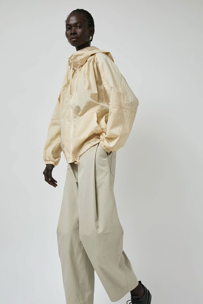 Mijeong Park Shirred Anorak in Cream