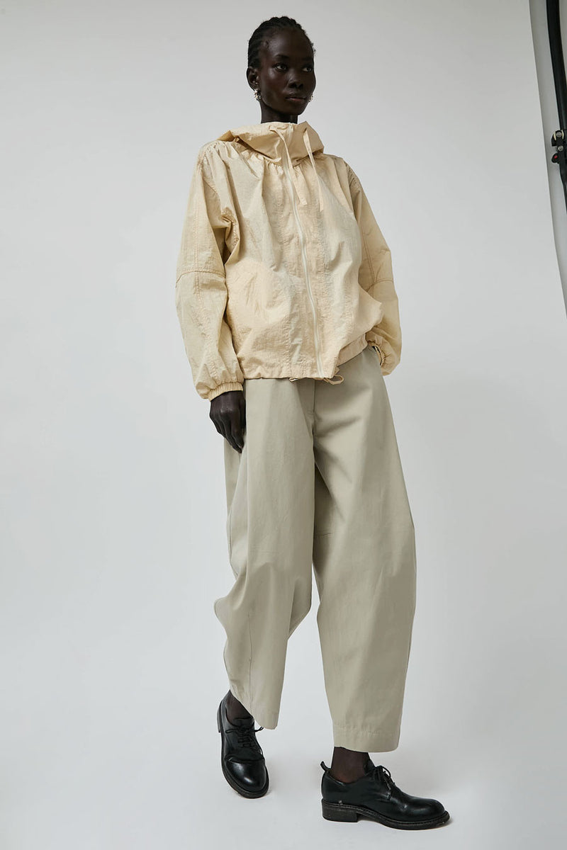 Mijeong Park Shirred Anorak in Cream