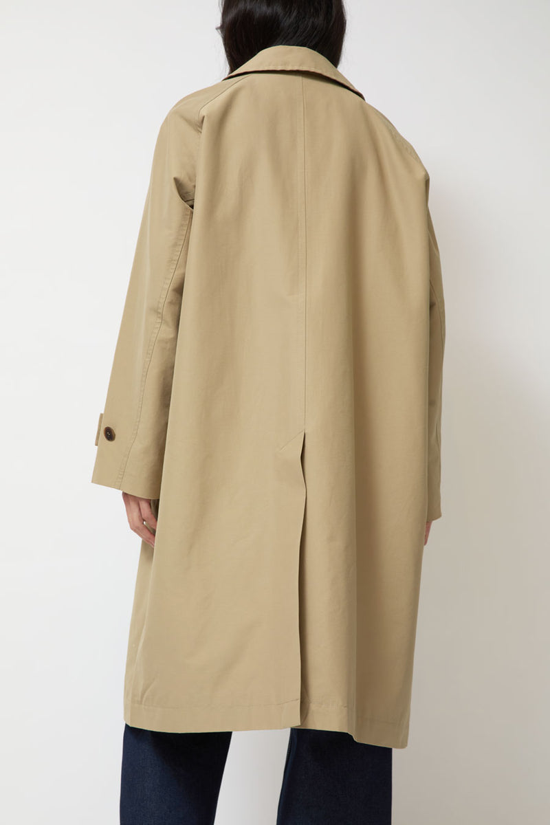 Mijeong Park Single-Breasted Trench Coat in Beige