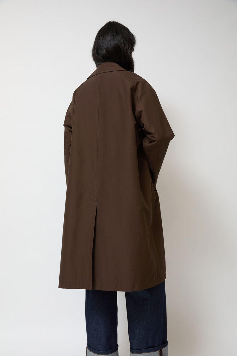 Mijeong Park Single-Breasted Trench Coat in Brown