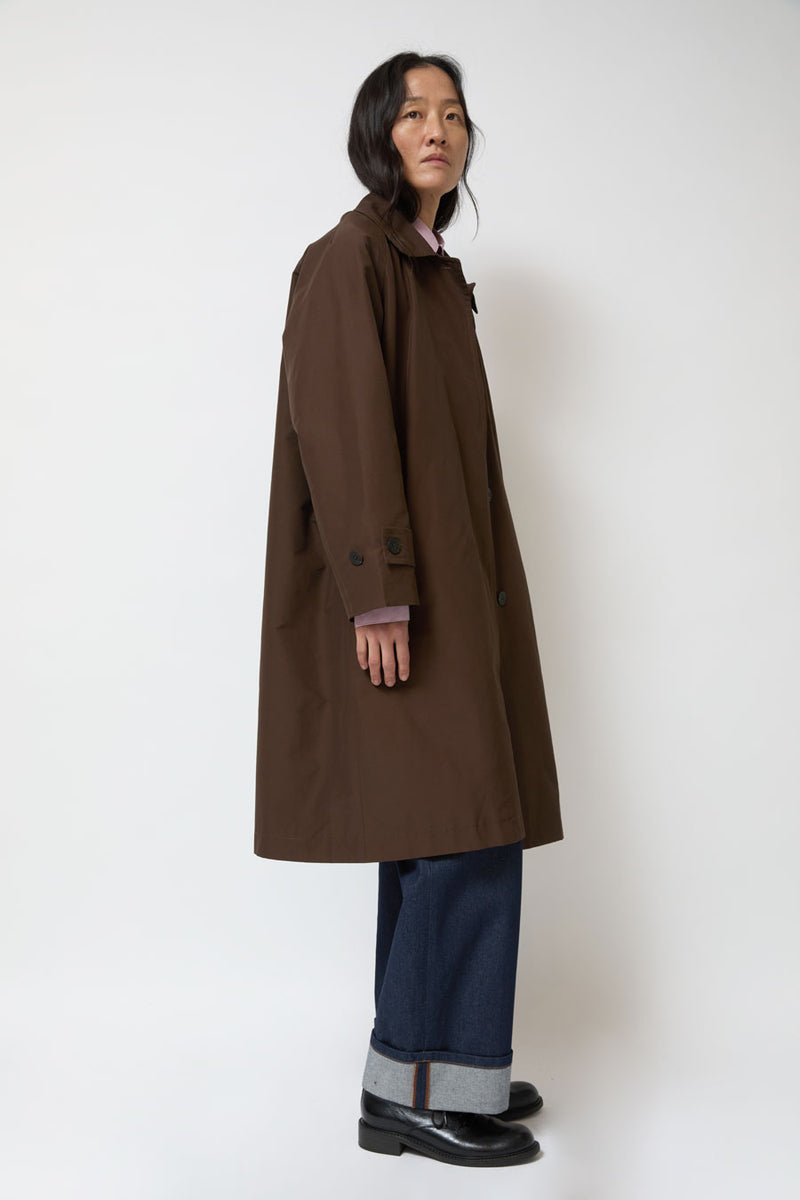 Mijeong Park Single-Breasted Trench Coat in Brown