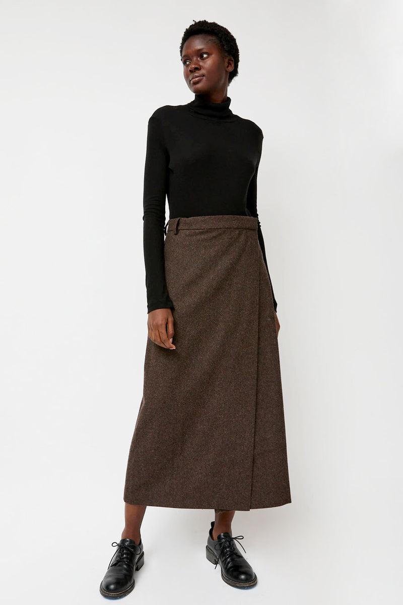 Long wool blend skirt hotsell