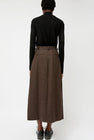 Mijeong Park Wool Blend Maxi Wrap Skirt in Brown