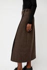 Mijeong Park Wool Blend Maxi Wrap Skirt in Brown