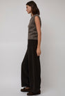 Mijeong Park Wool Blend V-Neck Vest in Heather Brown